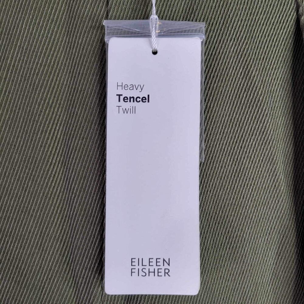 Eileen Fisher Pants Trouser Wide Leg Tencel Stretch Size 12 P Pockets Green New - Picture 7 of 11